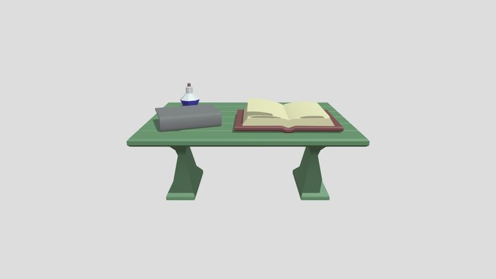 Table Set Up 3D Model
