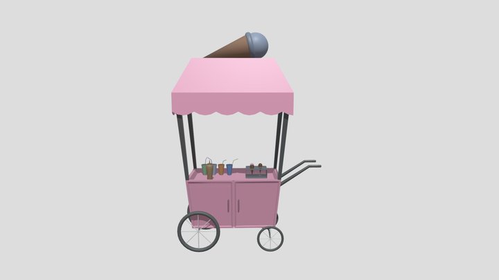 Ice-cream cart (details) 3D Model