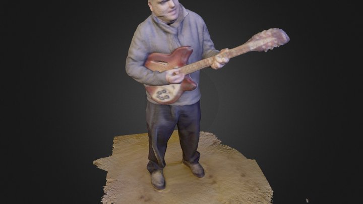 Guitar Man 3D Model