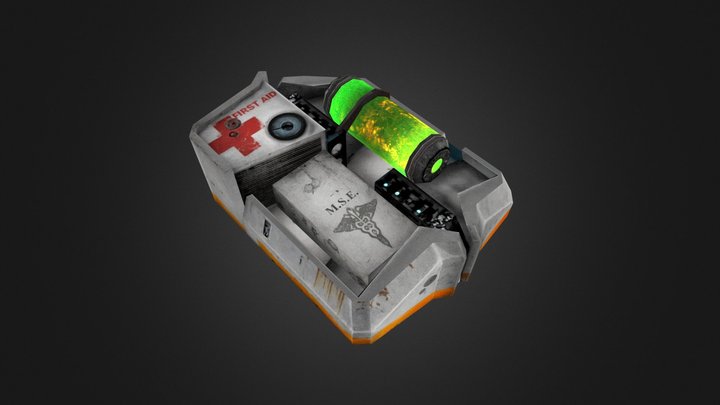 Half Life 2: Health Kit (With Better Texture) 3D Model