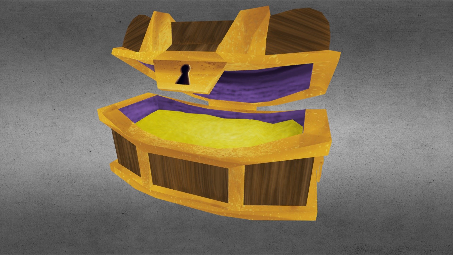 Dungeon gold chest 3D model by JCClave [86691a5] Sketchfab