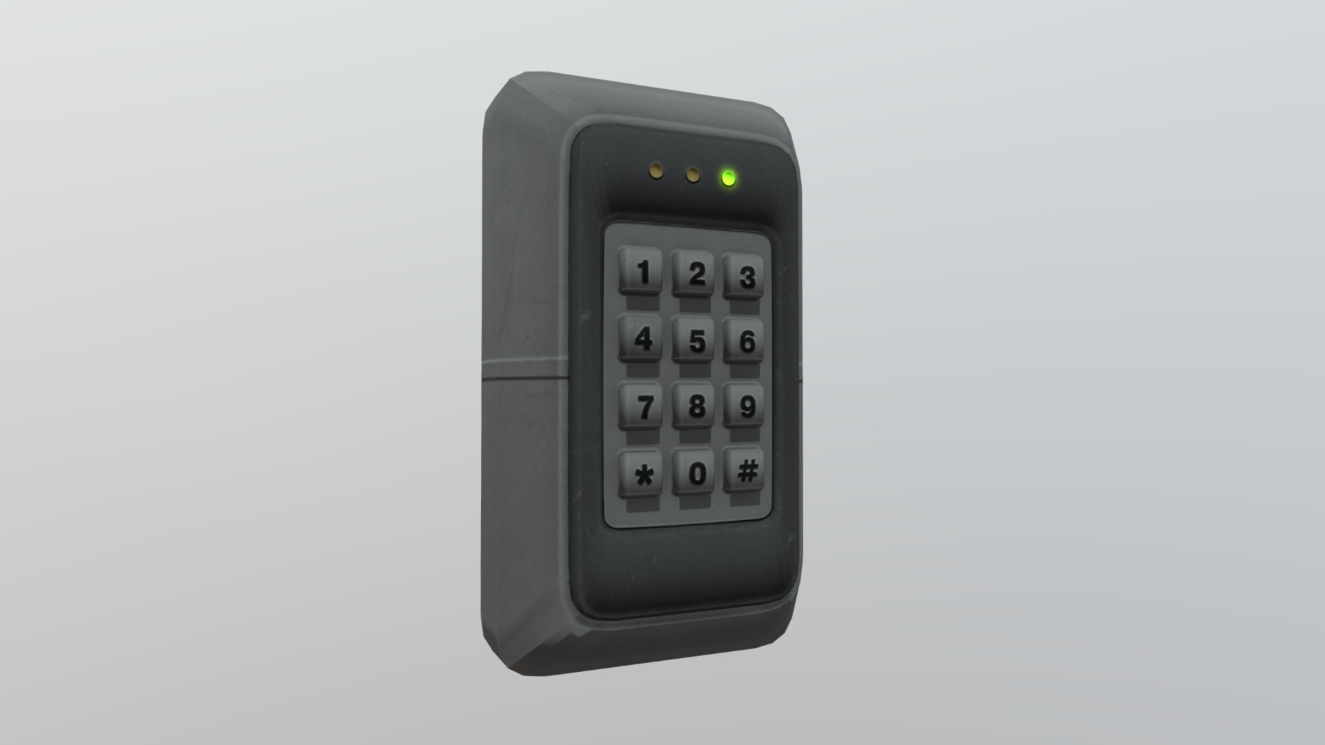 3D model Smark Electronic Door Lock 03 - This is a 3D model of the Smark Electronic Door Lock 03. The 3D model is about a black rectangular device.