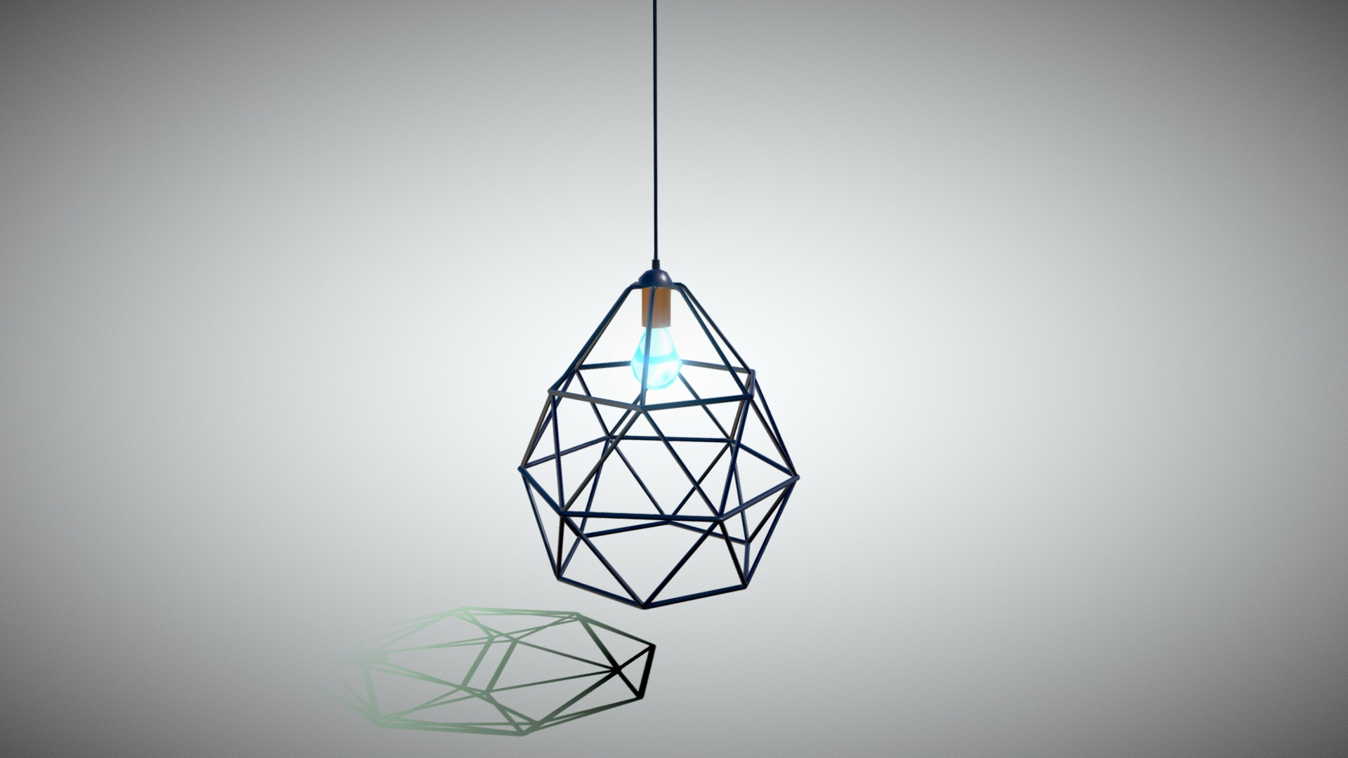 3D model Pendant lamp - This is a 3D model of the Pendant lamp. The 3D model is about a light from a ceiling.