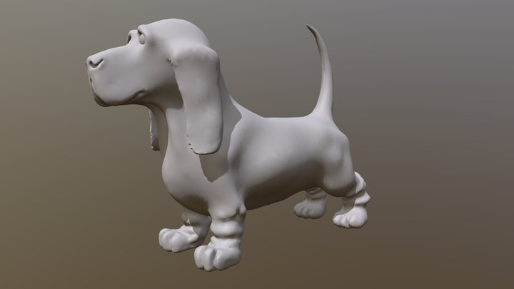 Bassetthoundnotext 3D Model