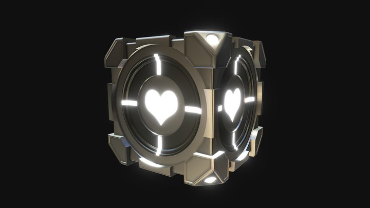 Companion Cube from Portal 2 3D Model