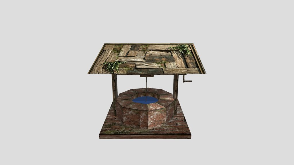Old Medieval Water Well - Low Poly PBR