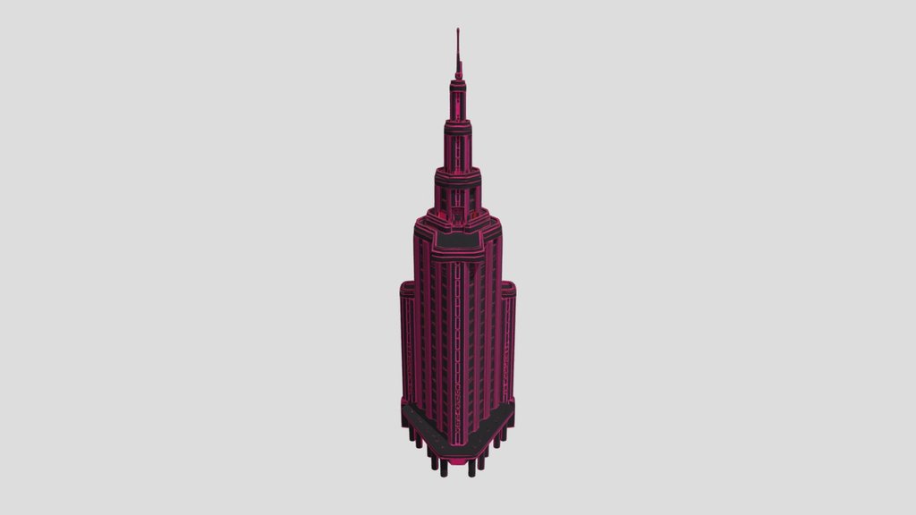 Magenta Neon Spire