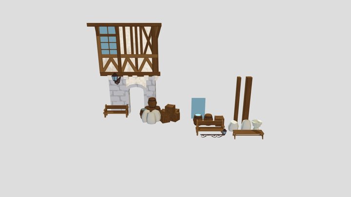 Romanesque Architecture - Props 3D Model