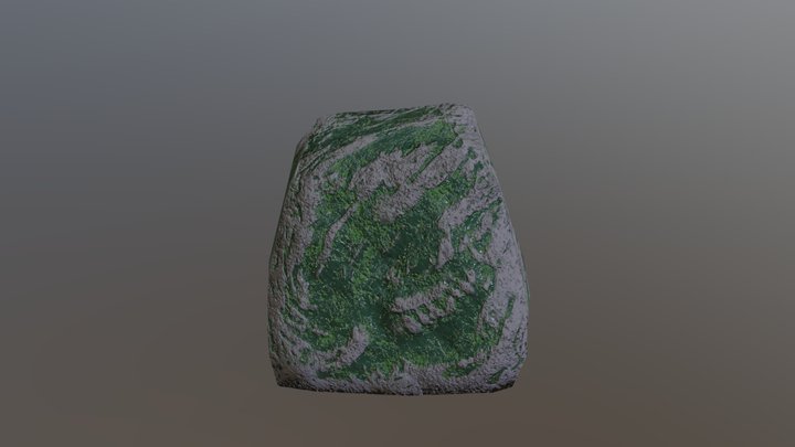 mossy stone lowpoly 3D Model