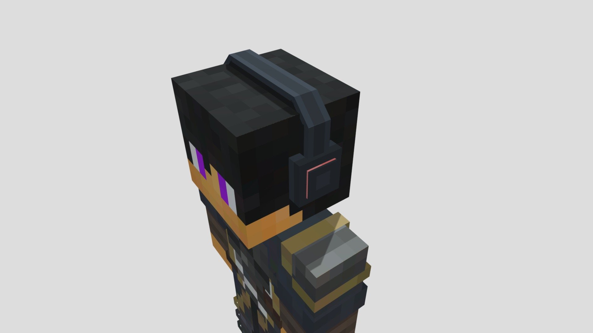 Minecraft player Headset - 3D model by ningy [8670c03] - Sketchfab