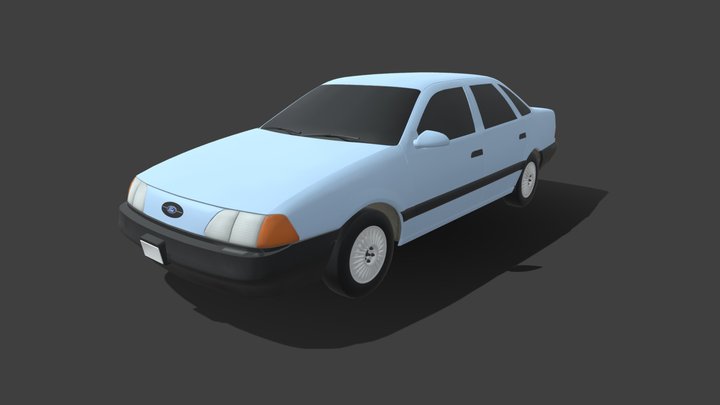 1986 Ford Taurus 3D Model Display 3D Model