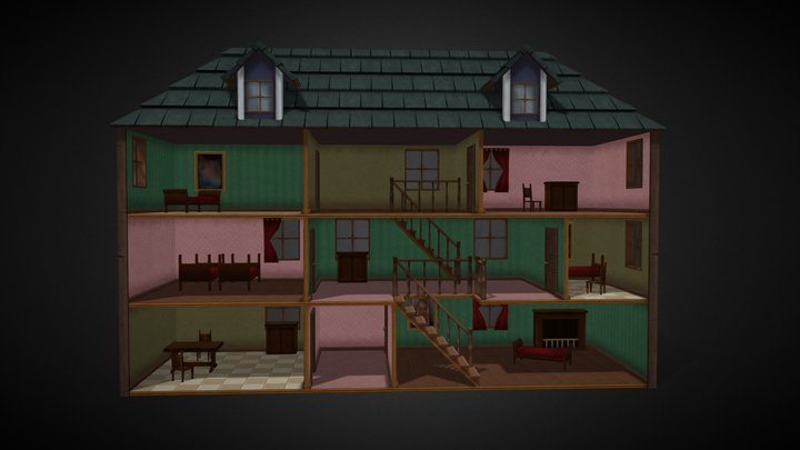 Modular Doll House - Memory Doll House 3D Model