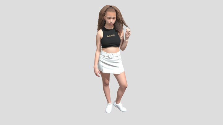 Baby Girl in White – Gratis 3D-model STL