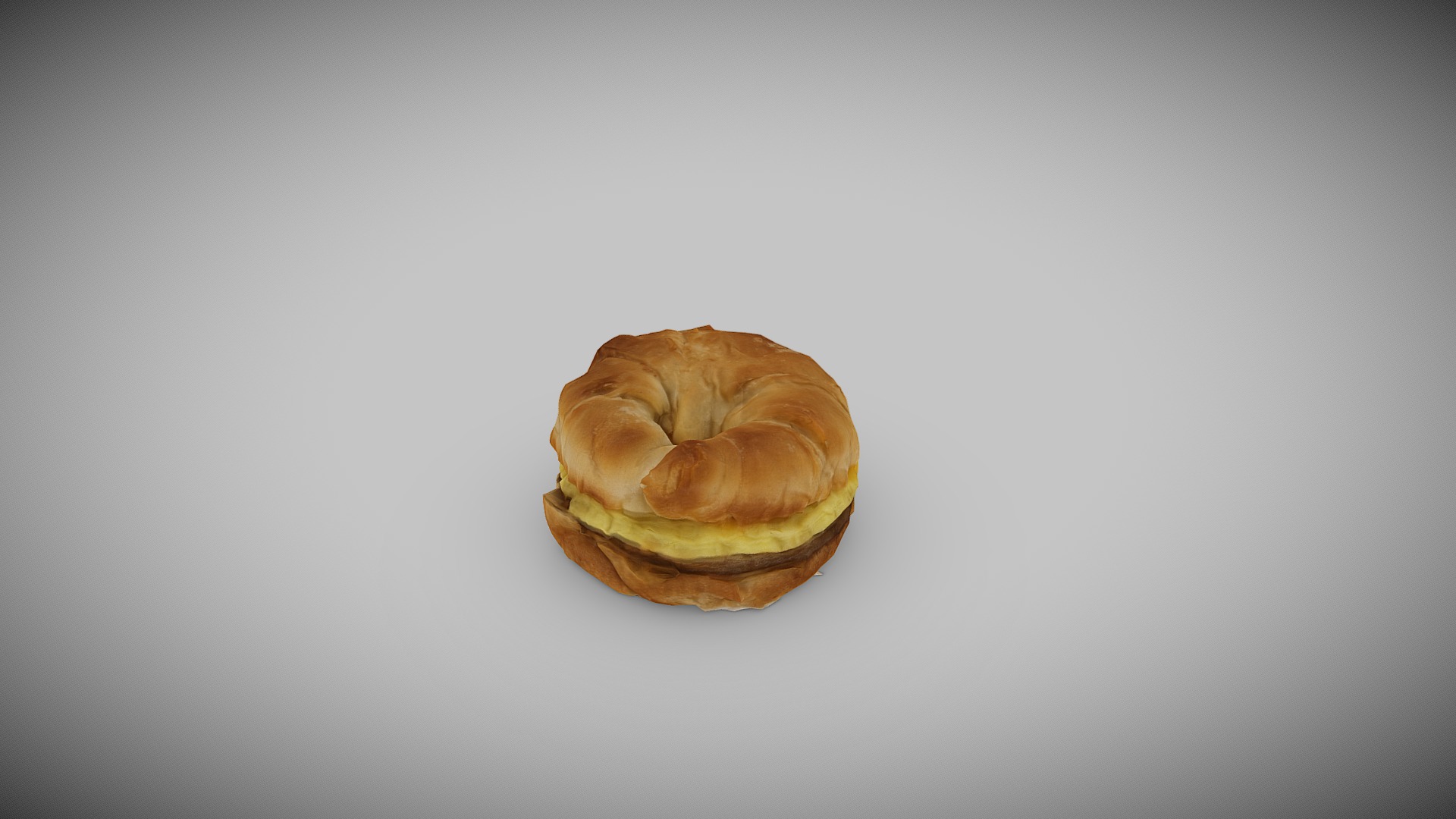 3D model Breakfast Sandwich - This is a 3D model of the Breakfast Sandwich. The 3D model is about a close up of a cupcake.