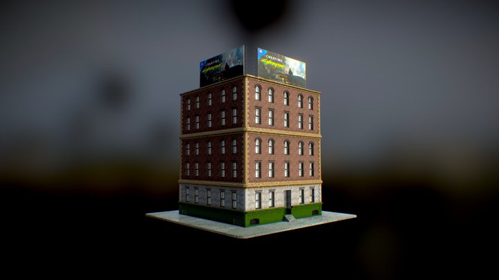 Old Brick Building 3D Model