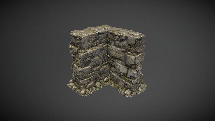 Modular Coastal Cliff Corner Rock