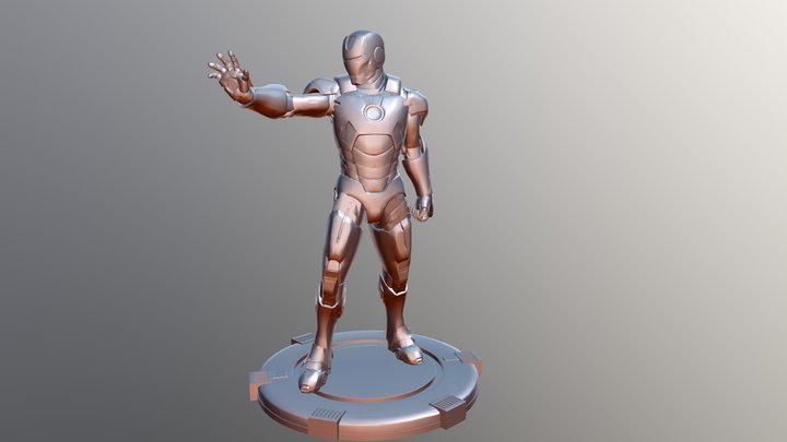 Iron Man Shooting 3D Model