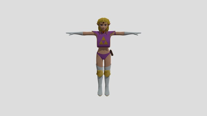 Princess Zelda (A Link To The Past Concept Art) – Free 3D Model STL