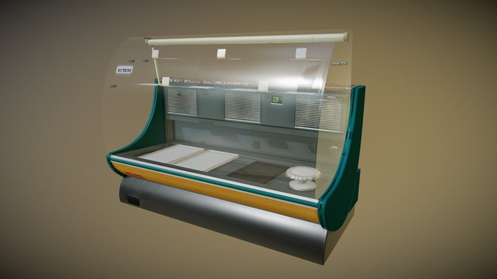 Canarian Cafe - cake display 3D Model