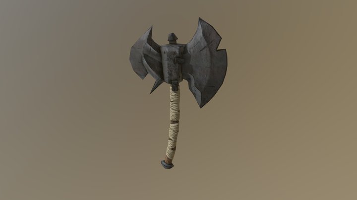 old_battleaxe_lowpoly 3D Model