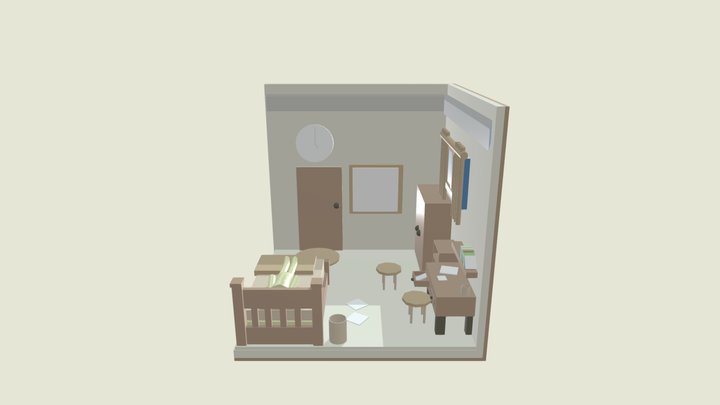 1105448034 許芳瑄 水豚家 3D Model