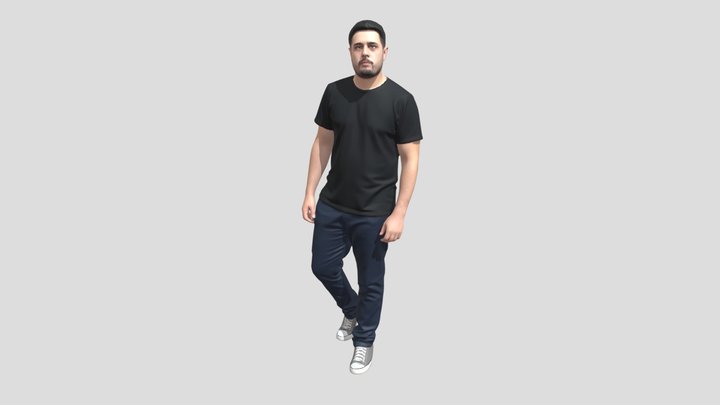 Portrait Of A Man In A Black T‑Shirt – Modello 3D gratuito STL