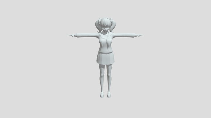 Satomi Masike schoolgirl uni 3D Model
