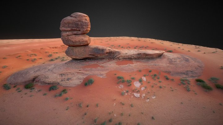 Desert Pillar Terrain - RAW Scan 3D Model
