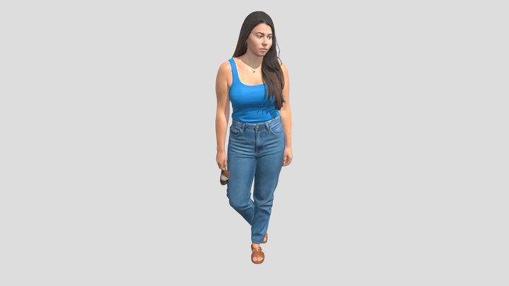 Casual Blue Tank Top Portrait