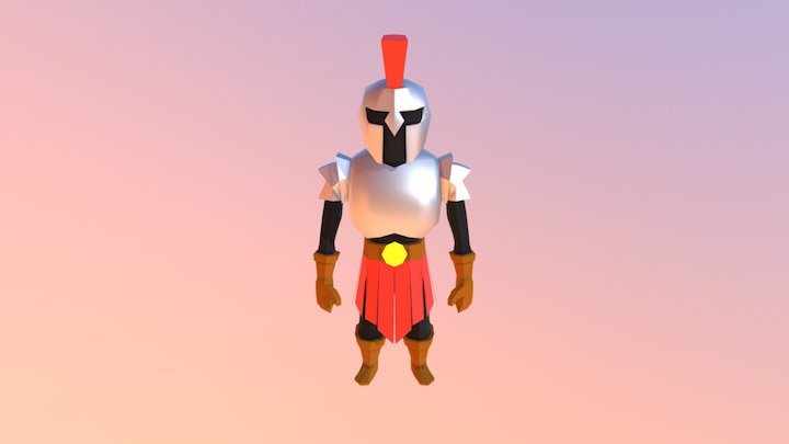 Spartan Low Poly 3D Model