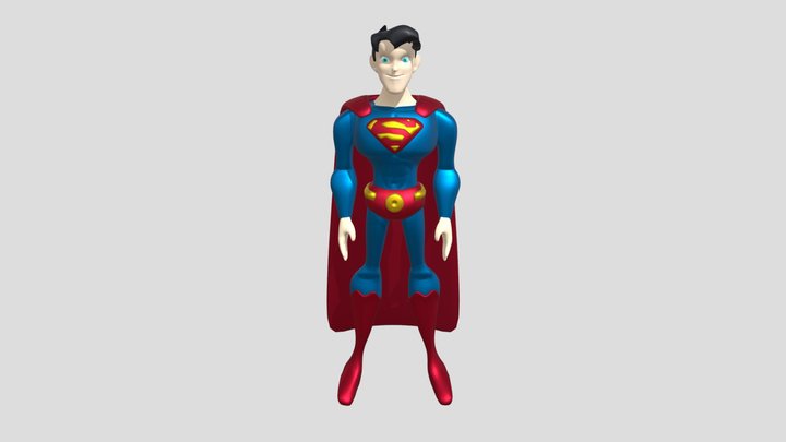 DC Comics Superman Anime 3D Model