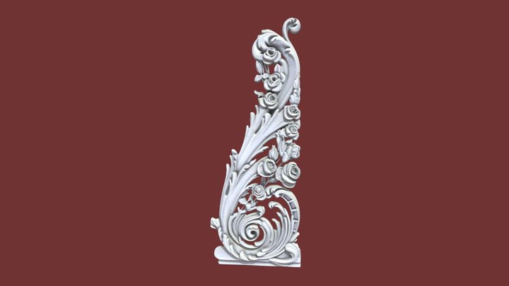 Ceiling Wall Carvings 076 3D Model