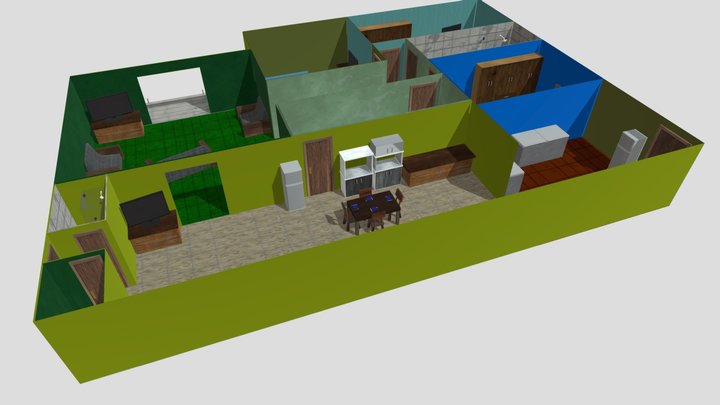 Casa Mobiliada 3D Model