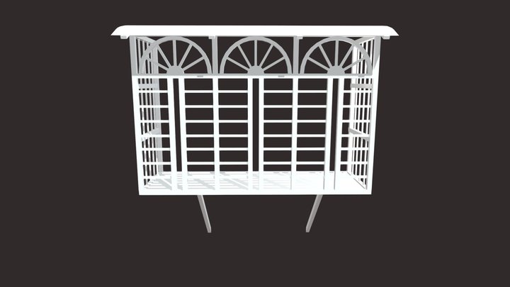 Iron Bar Window-5 3D Model