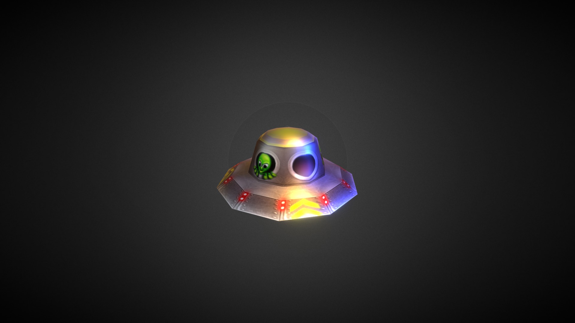 3D model Lowpoly UFO - This is a 3D model of the Lowpoly UFO. The 3D model is about logo.