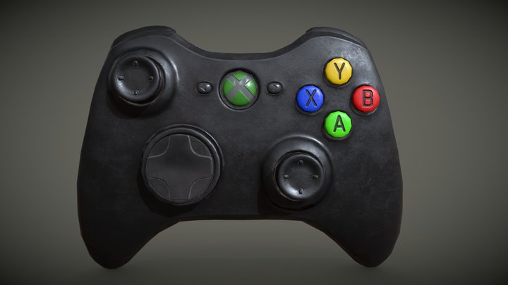 xbox 360 controller (improvised) - Game Asset 3D Model