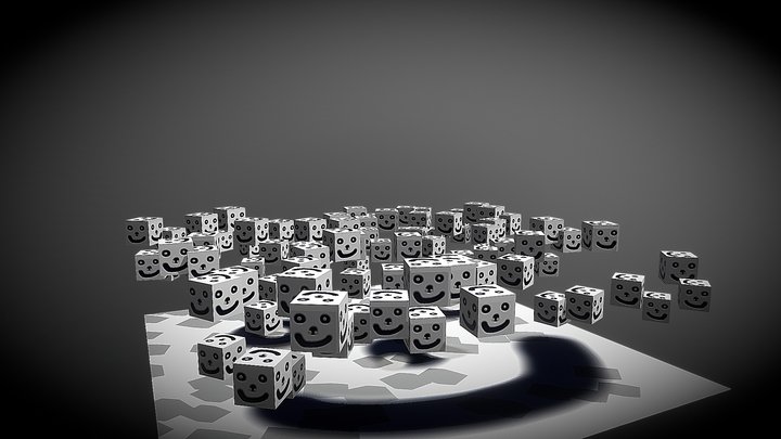Happy Cube 3D Model