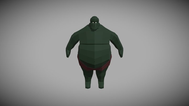 Fat Zombie - Lowpoly Game Character (WIP) 3D Model