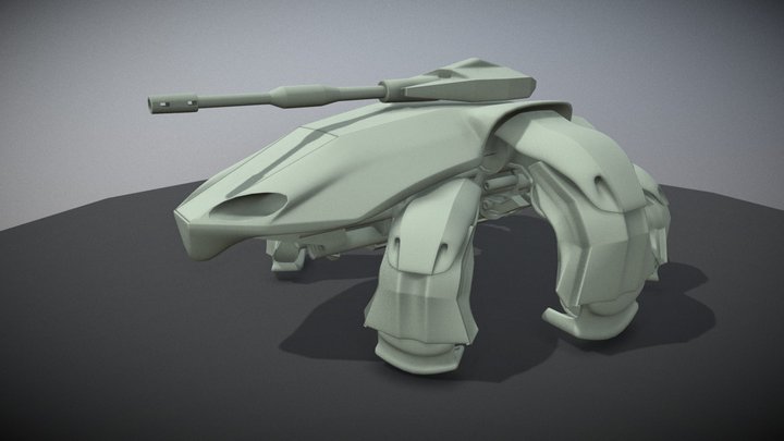 Hex Tank Concept 3D Model