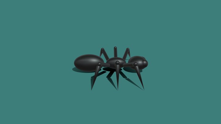 Low poly ant 3D Model