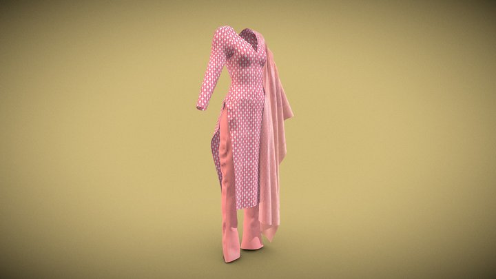 Kurtha (Nepali / Indian Dress) 3D Model