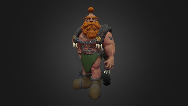 Stylized Viking Character 3D Model