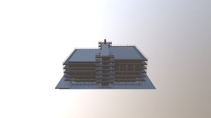 5107 - Facade Access Scaffold 3D Model