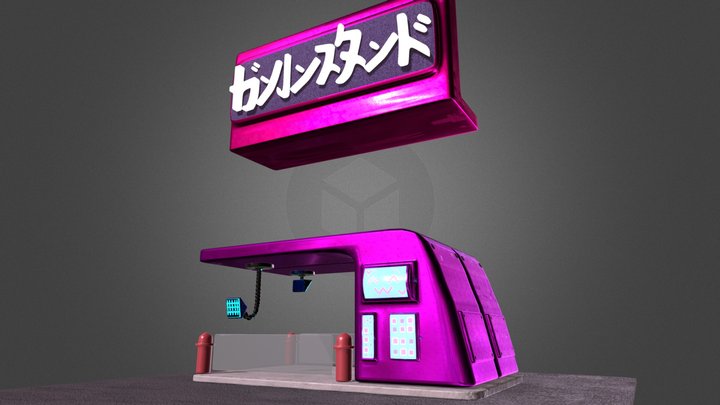 Fuel Station - Neo Tokyo Challenge 3D Model