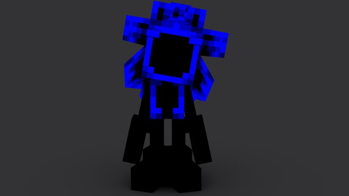 END | Green Mountain Sonic Minecraft Style 3D Model