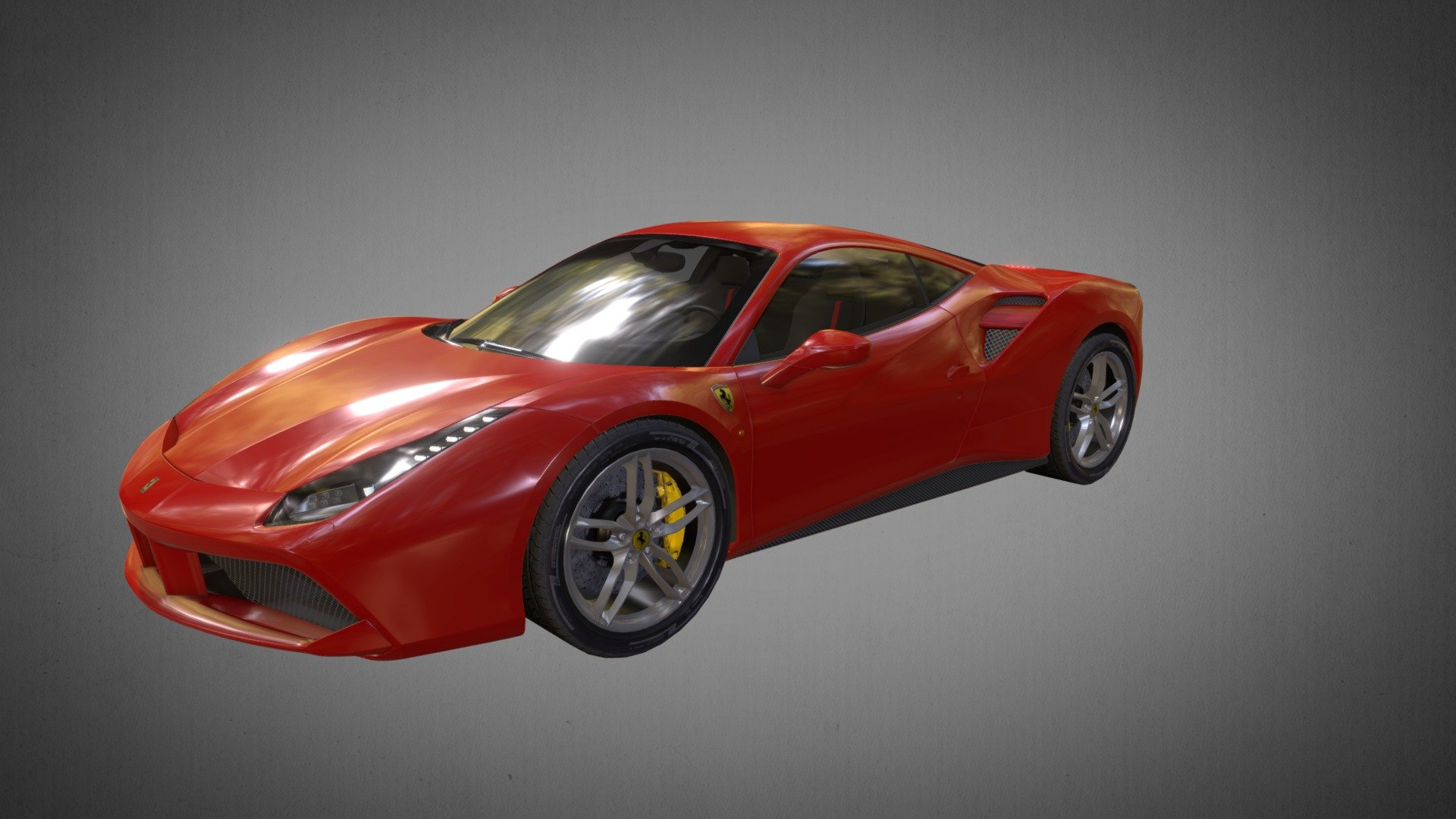 Ferrari 488 Gtb - 3d Model By Glenda Studio 3d Outsourcing 