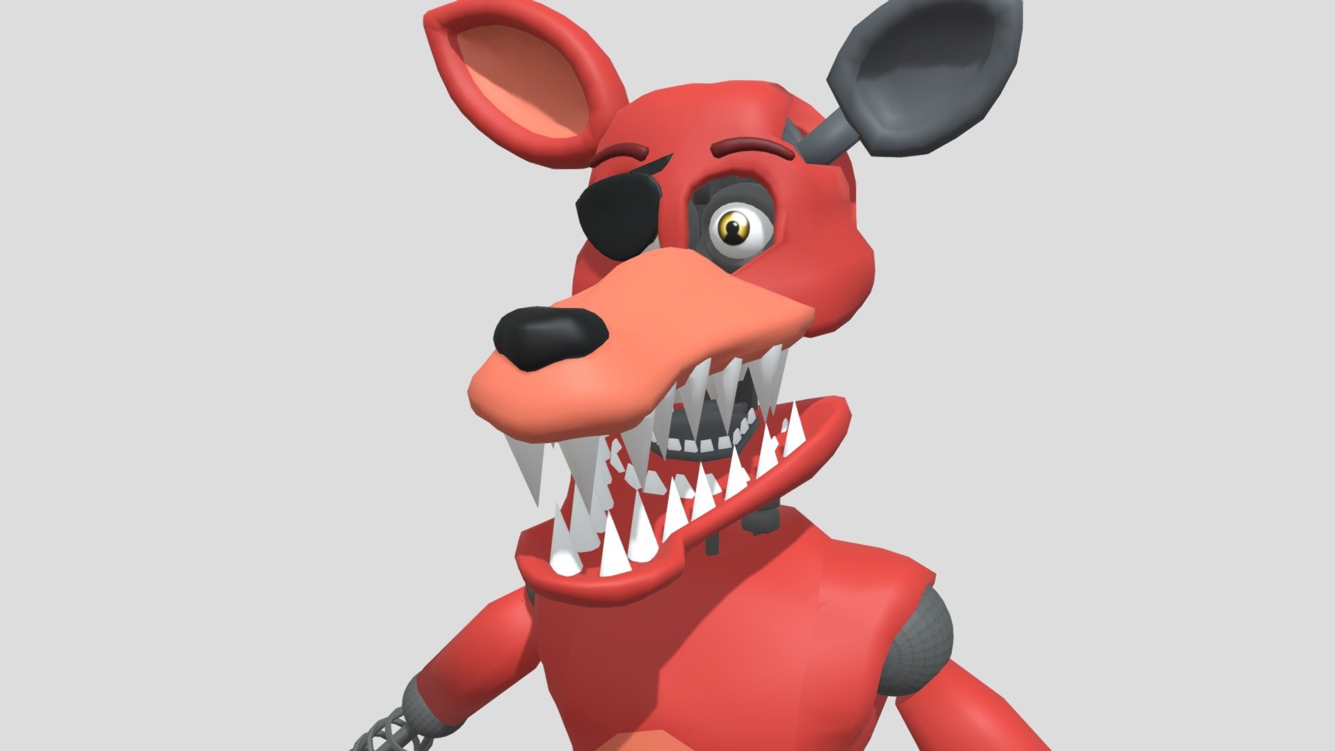 FNAF Withered Foxy Head - Download Free 3D model by joshuagoldenburgh  (@joshuagoldenburgh) [3fb0273]