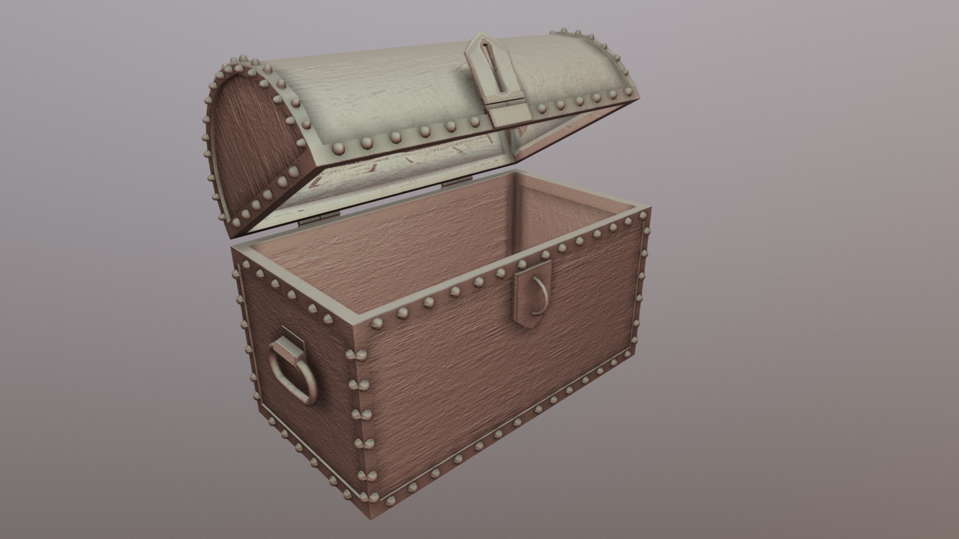 3D model Treasure Chest - This is a 3D model of the Treasure Chest. The 3D model is about a couple of brown rectangular objects.