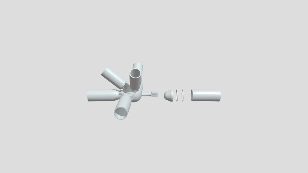 Exploded mechanical pipe assembly
