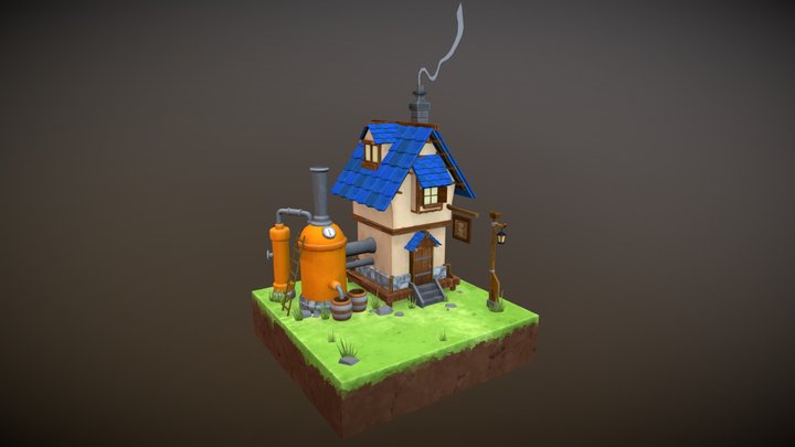 Low Poly House  (A1_FA_Render) 3D Model